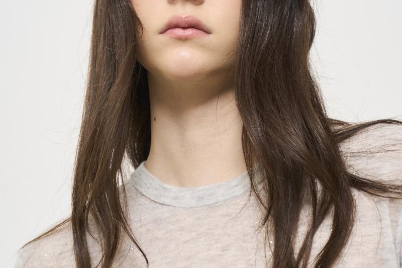 T-shirt donna grigia girocollo B02021 B0218 ROBERTO COLLINA 