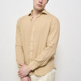 Camicia uomo beige X66TNW US5 ACCADEMIE TESSILI 