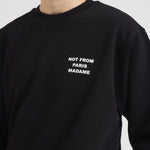 Felpa uomo girocollo nera SW149 CO127BL DROLE DE MONSIEUR 