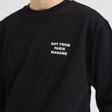 Felpa uomo girocollo nera SW149 CO127BL DROLE DE MONSIEUR 