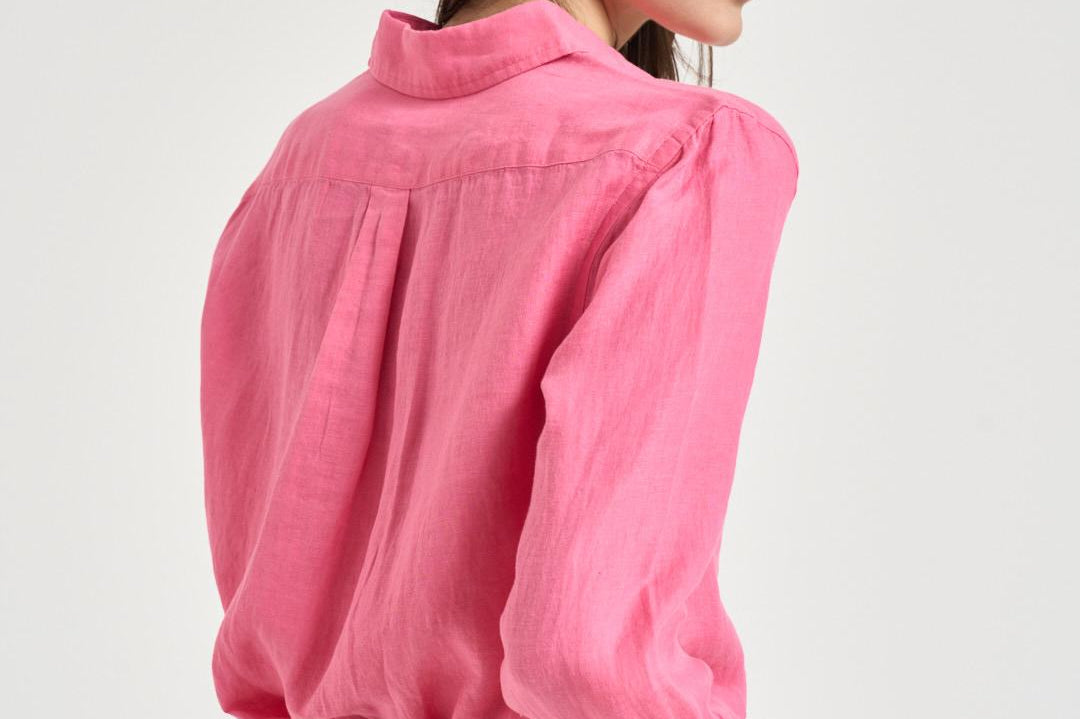 Camicia donna in lino fuxia 211970730 504 RALPH LAUREN 