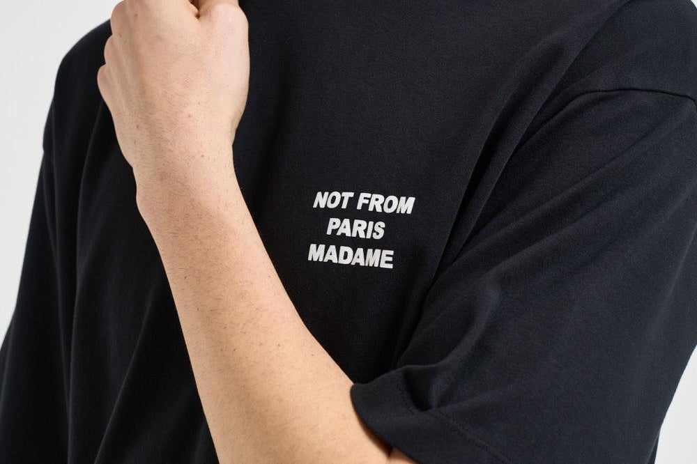 T-shirt uomo girocollo nera TS203 CO002BL DROLE DE MONSIEUR 