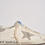 Sneakers uomo Super star bianca e grigia GMF00102 F00535911166 GOLDEN GOOSE 