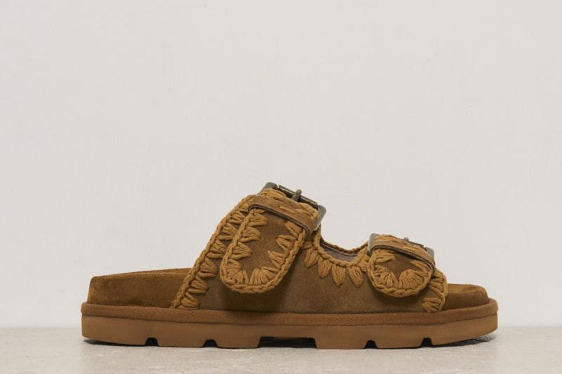 Sandalo donna scamosciato cammello SW631000A COGNAC MOU 