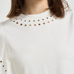 Top donna bianco con ricami TS0298FA D1N08E23EC MARANT ETOILE 