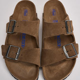 Sandalo uomo Arizona in suede marrone 1030865 DARK TEE BIRKENSTOCK 