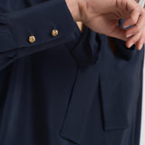 Blusa donna con fusciacca blu notte CACO 045 MAX MARA STUDIO 