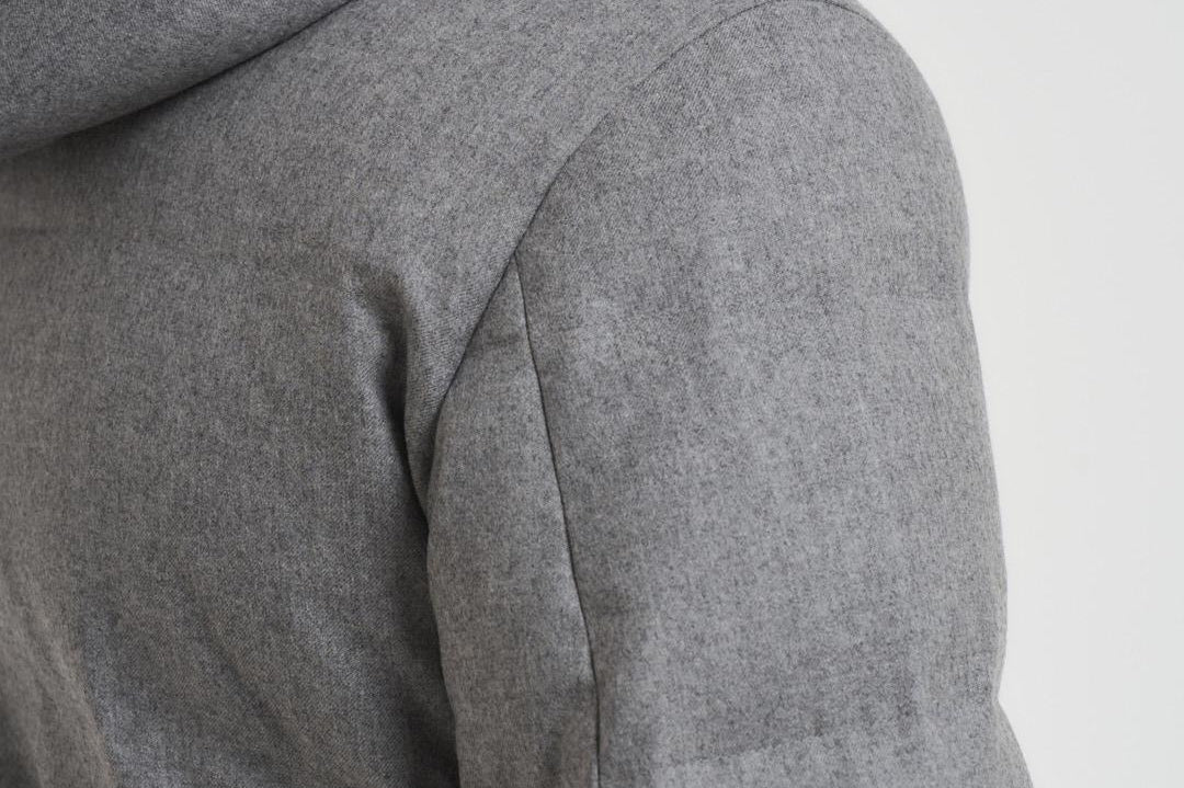 Piumino uomo trapuntato in lana grigio F09MUCX742 27795 MONTECORE 