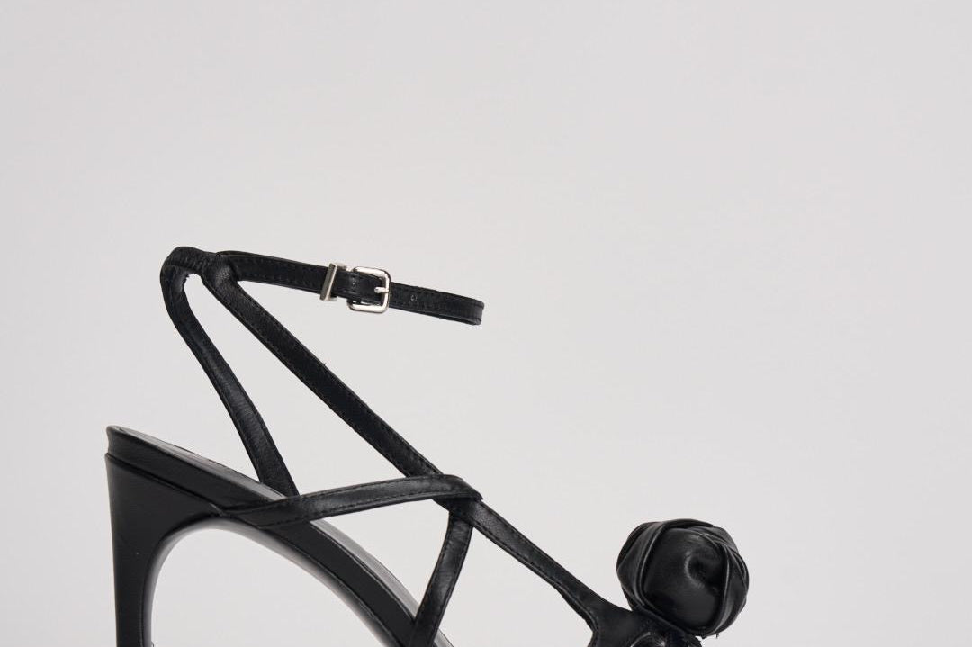 Sandalo donna con tacco nero 115991100 BLACK100 ROTATE 