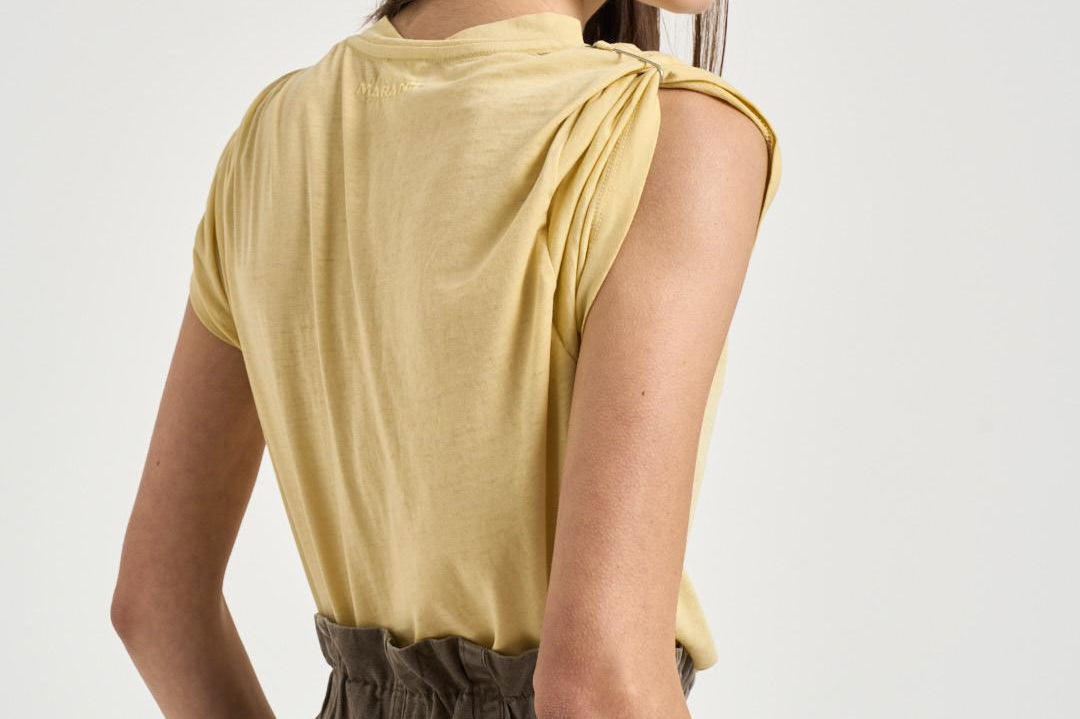 T-shirt donna Zelna giallo pastello TS0157FA D1N05E10BR MARANT ETOILE 