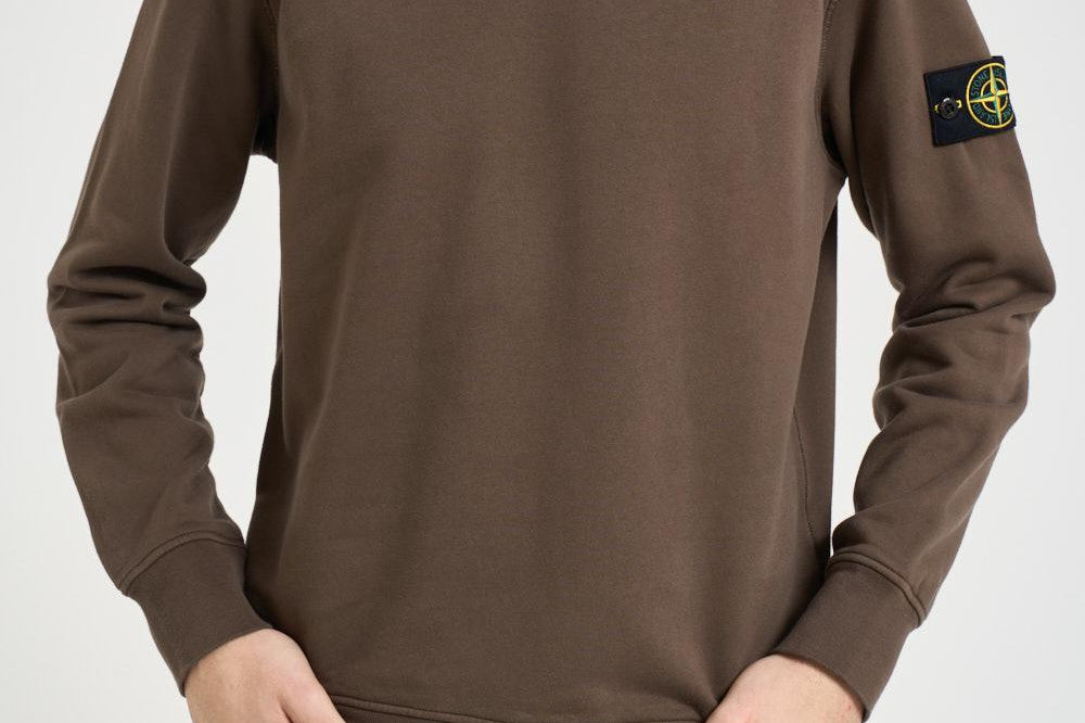 Felpa uomo girocollo marrone 6100060 S0051V007C STONE ISLAND 