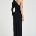 Abito donna lungo cut out nero ABR25 110 ELISABETTA FRANCHI 