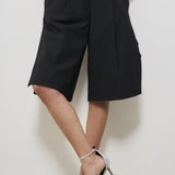 Bermuda donna neri con spacchi BRENDA W0217T0002 HAIKURE 