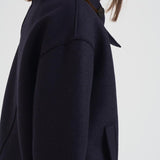 Cappotto donna corto doppiopetto blu AG2484 MLK358 HARRIS WHARF LONDON 