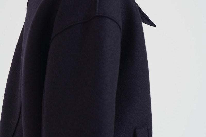 Cappotto donna corto doppiopetto blu AG2484 MLK358 HARRIS WHARF LONDON 