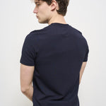 T-shirt uomo girocollo blu AU1300C 1001 ALPHA STUDIO 