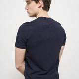 T-shirt uomo girocollo blu AU1300C 1001 ALPHA STUDIO 