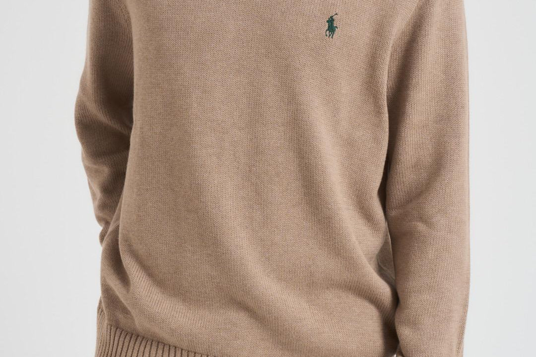 Maglia uomo in cotone beige 710810846 036 RALPH LAUREN 