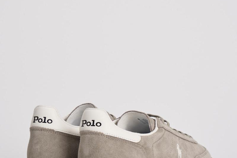 Sneakers uomo in suede grigie 809978008 002 RALPH LAUREN 