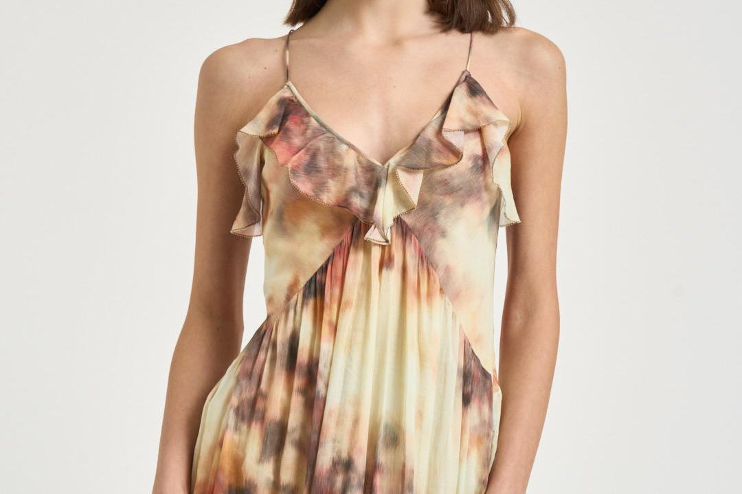 Abito donna lungo Vasmila fantasia RO1062FA D1J13E90BE MARANT ETOILE 