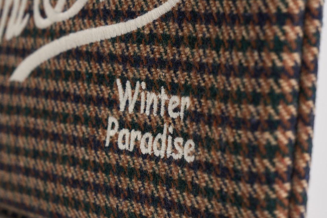 Pochette donna Parisienne Wool Pied de Poule verde PARISIENNE WLPDP5161 MC2 SAINT BARTH 