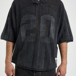 T-shirt uomo in maglia nera 100533 47VINTAGEGREY REPRESENT 