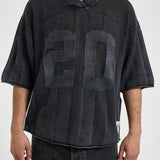 T-shirt uomo in maglia nera 100533 47VINTAGEGREY REPRESENT 