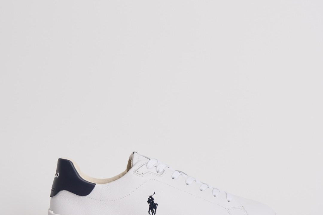 Sneakers uomo RLite Court bianco e blu 809974097 001 RALPH LAUREN 