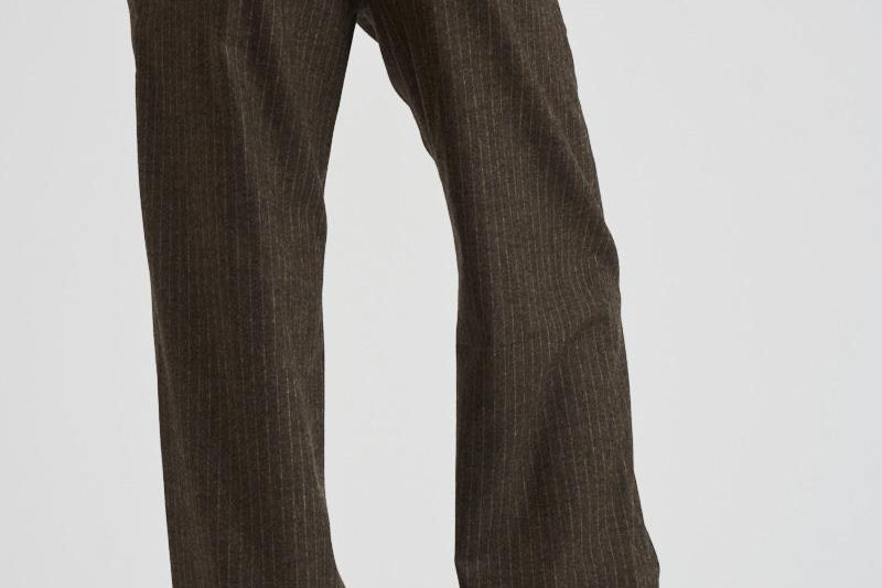 Pantalone donna Lisetta gessato marrone PA0569FA C3F01I50DZ ISABEL MARANT 