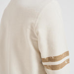 Felpa uomo girocollo panna e oro GMP01223 P00213511616 GOLDEN GOOSE 