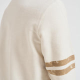 Felpa uomo girocollo panna e oro GMP01223 P00213511616 GOLDEN GOOSE 