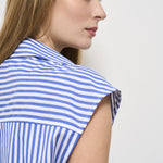 Camicia donna Nicol a righe celeste Y5SK34 75RIG SEMICOUTURE 