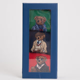 Set 3 calze fantasia Polo Bear natalizia 449P04717 001 RALPH LAUREN 