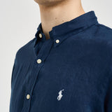 Camicia uomo in lino blu 710968915 506 RALPH LAUREN 