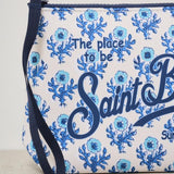 Pochette donna Aline fantasia floreale blu ALINE 00152H MC2 SAINT BARTH 