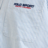 Camicia uomo Oxford gessata celeste 710B14607 001 RALPH LAUREN 