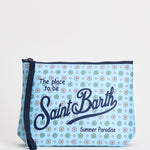 Pochette donna Aline in fantasia floreale celeste ALINE 00918L MC2 SAINT BARTH 