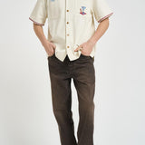 Camicia uomo a maniche corte panna SH227 CO215OW DROLE DE MONSIEUR 