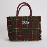 Borsa donna Colette Tweed verde e bordeaux COLETTETWD CK4551 MC2 SAINT BARTH 