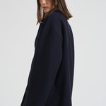 Cappotto donna Cocoon monopetto lungo nero GWP00566 P00050250486 GOLDEN GOOSE 