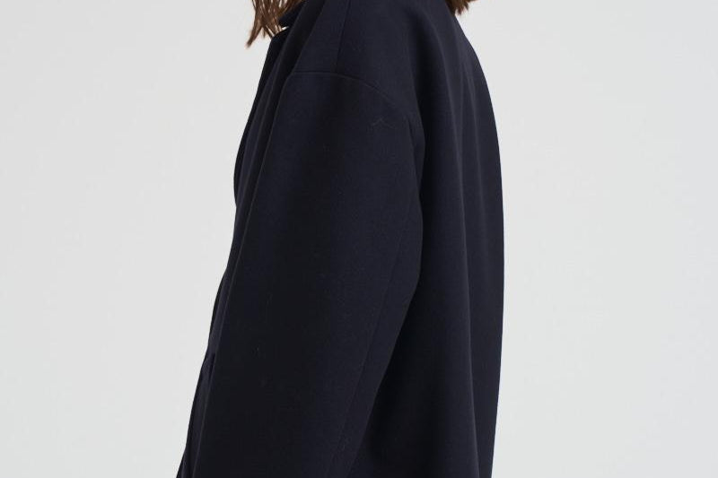 Cappotto donna Cocoon monopetto lungo nero GWP00566 P00050250486 GOLDEN GOOSE 