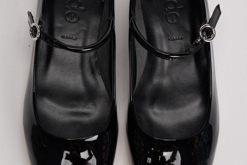 Ballerina in pelle finitura lucida FLRAZS08FL BLACK AEYDE 