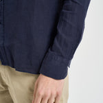 Camicia uomo in lino blu J66TNP UE7 ACCADEMIE TESSILI 