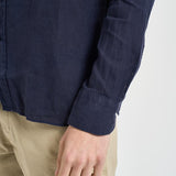 Camicia uomo in lino blu J66TNP UE7 ACCADEMIE TESSILI 