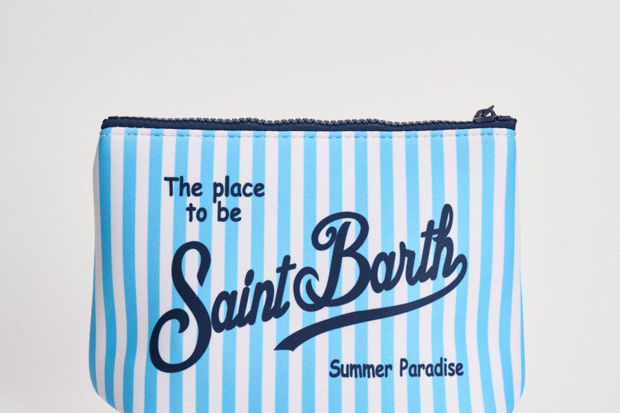 Pochette donna Aline a righe celeste e bianca ALINE 07711L MC2 SAINT BARTH 
