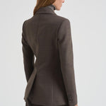 Giacca donna doppiopetto Powo tortora D420021X POWO024CASTAGNA P.a.r.o.s.h. 