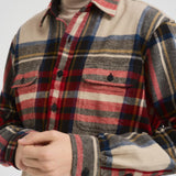 Camicia uomo in flanella a quadri rossa 710981126 001 RALPH LAUREN 