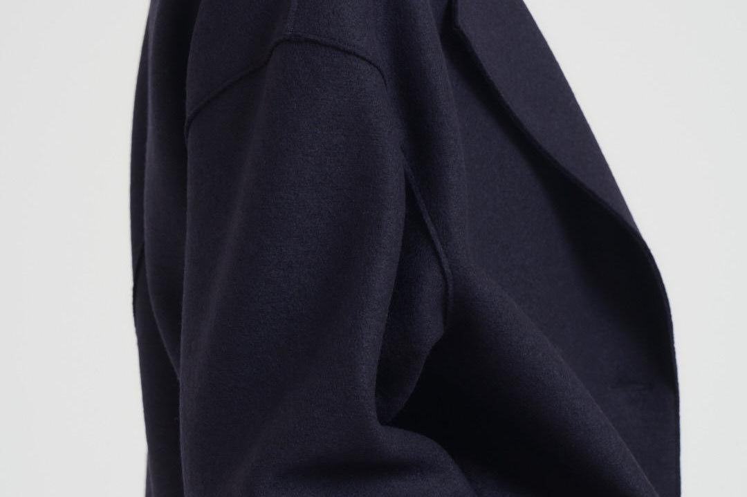 Cappotto donna doppiopetto blu AC1487 MLK358 HARRIS WHARF LONDON 