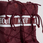 Stivale donna da neve alto in nylon bordeaux 1400440 D013BURGUNDY MOON BOOT 