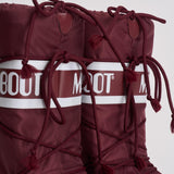 Stivale donna da neve alto in nylon bordeaux 1400440 D013BURGUNDY MOON BOOT 